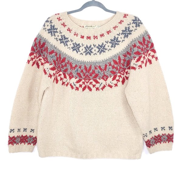 Eddie Bauer Sweaters - Eddie Bauer wool blend ski sweater size Small